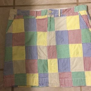 Ralph Lauren patchwork miniskirt.